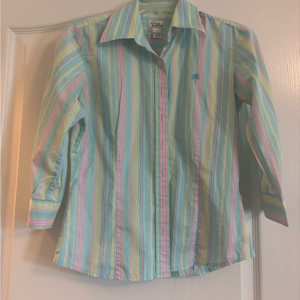 Lilly Pulitzer vintage striped shirt in size 2. White label top great condition